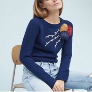 Anthropologie Evie Field Flower Sweater